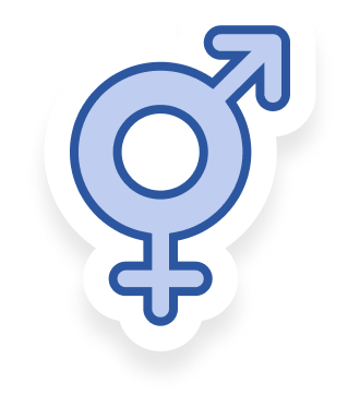An illustration of the male-female symbols.