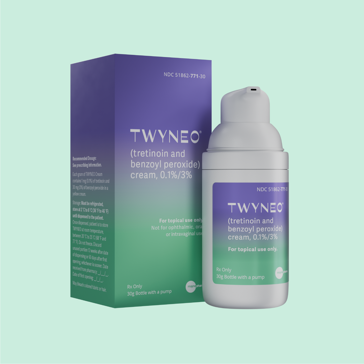 An image of the TWYNEO cream bottle.